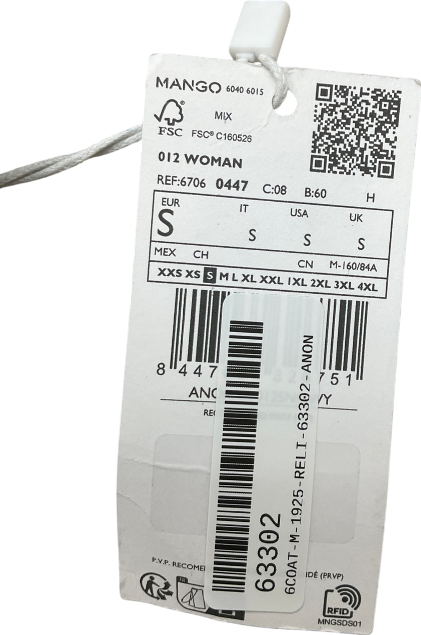 MANGO Champagne Water-repellent Puffer Coat UK S