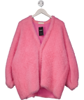 Vita Grace Pink Fluffy Oversized Cardigan One Size
