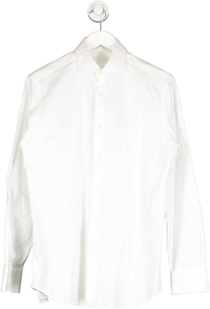 Massimo Dutti White Italian Fabric Cotton Shirt UK M