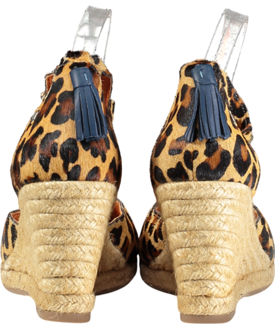 Fairfax & Favor Beige Monaco Wedge Sandals UK 8 EU 41 👠