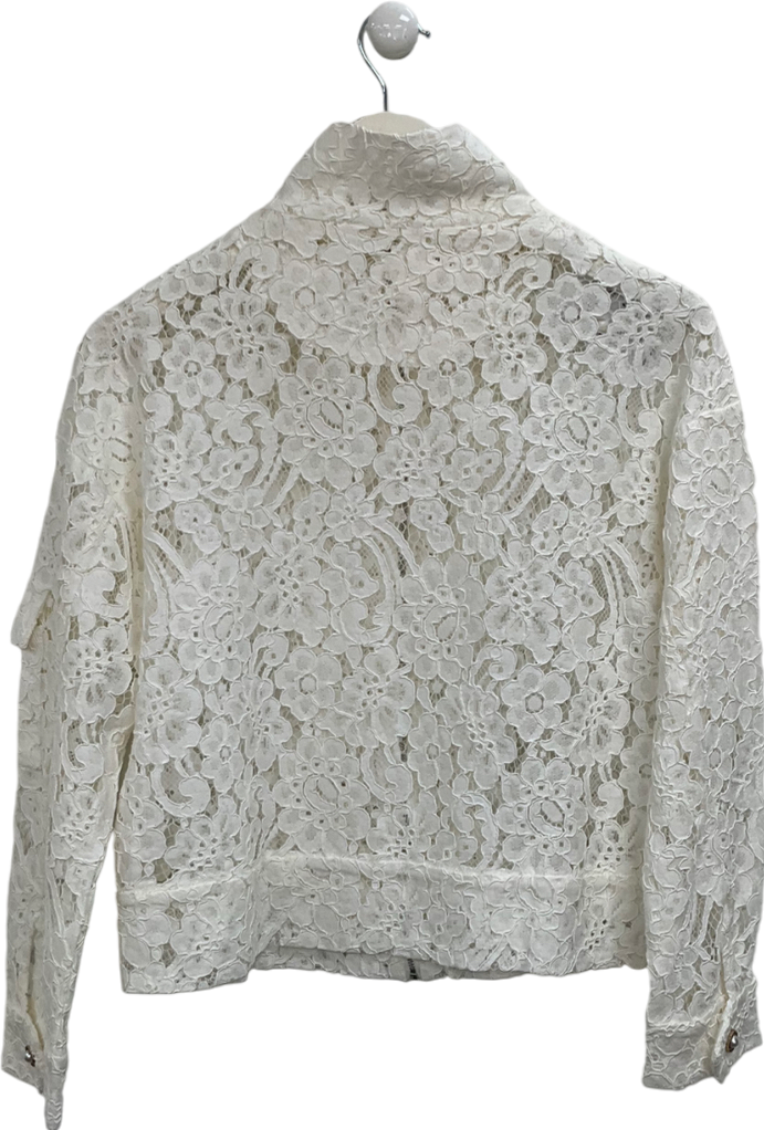 S Deer White Lace Jacket UK S