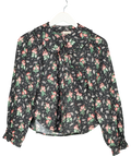 Pilcro Black Collared Pin Tuck Blouse UK XS