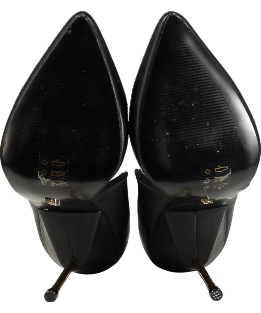 Kurt Geiger Black Bond Eagle Drench D'orsay Leather Courts UK 4 EU 37 👠