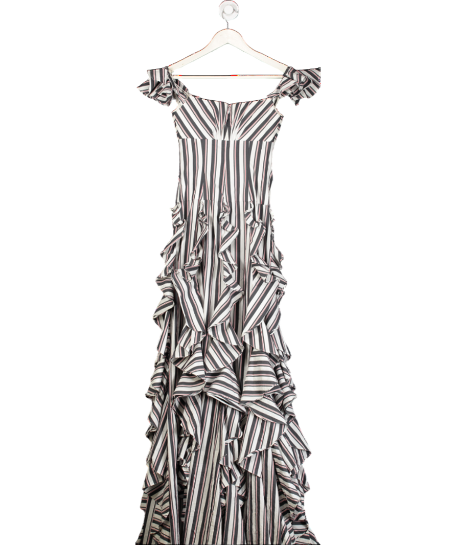 Caroline Constas Multicoloured Wide Stripe Gown UK XS