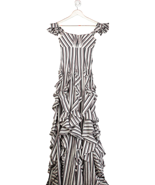 Caroline Constas Multicoloured Wide Stripe Gown UK XS