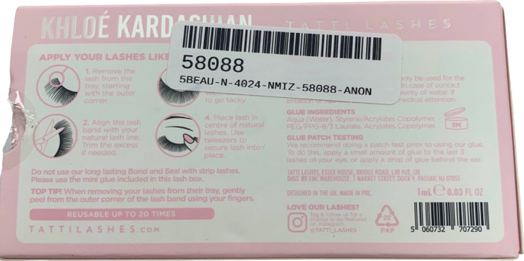 Tatti Lashes Khloé Kardashian 3D Luxury Faux Lashes