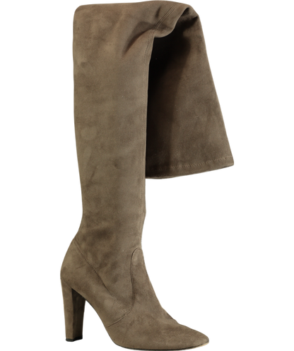 Stuart Weitzman Brown Highland Suede Over the Knee Boot UK 9.5 EU 42.5 👠