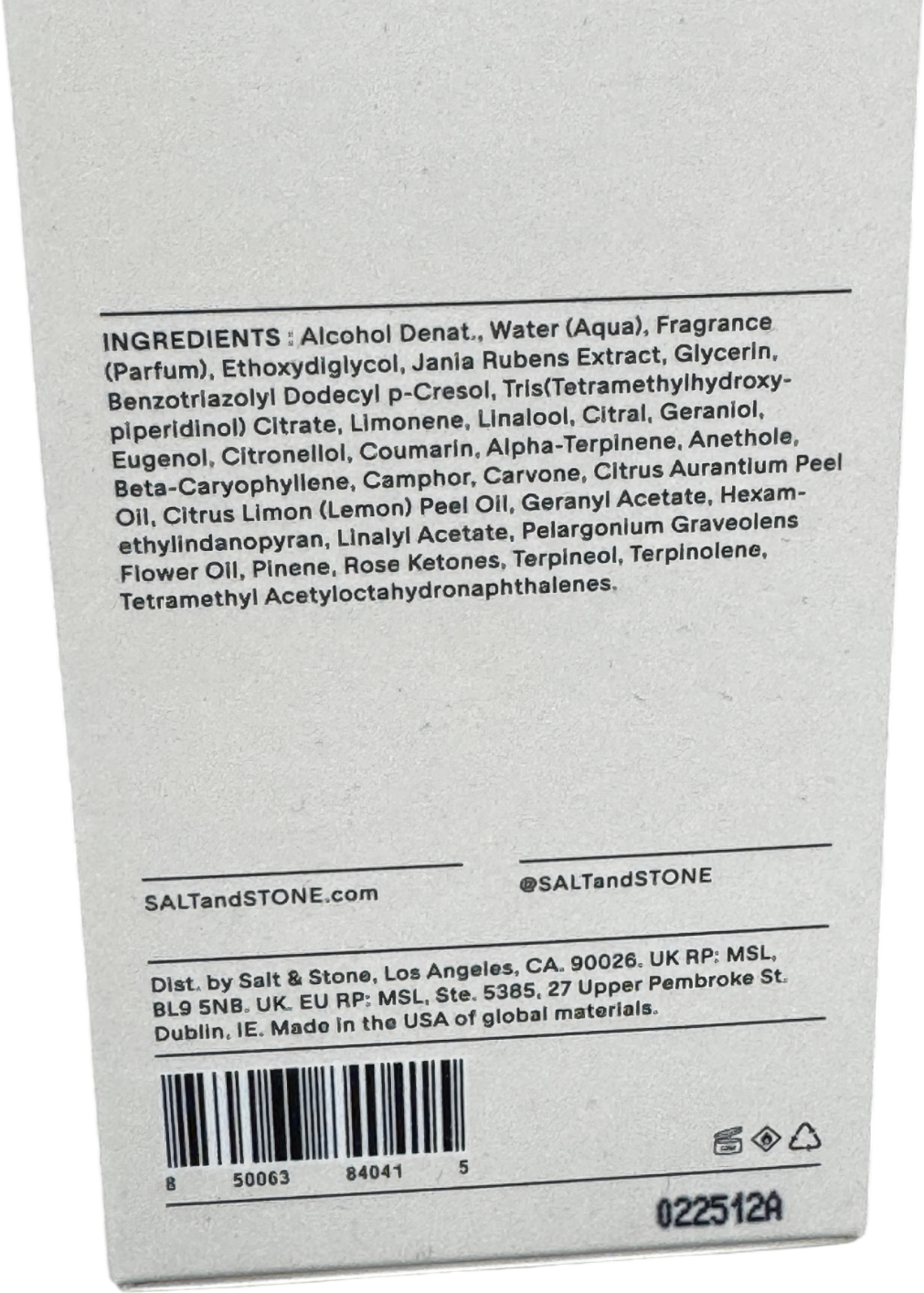 SALT & STONE Neroli & Basil Body Fragrance Mist 100ML