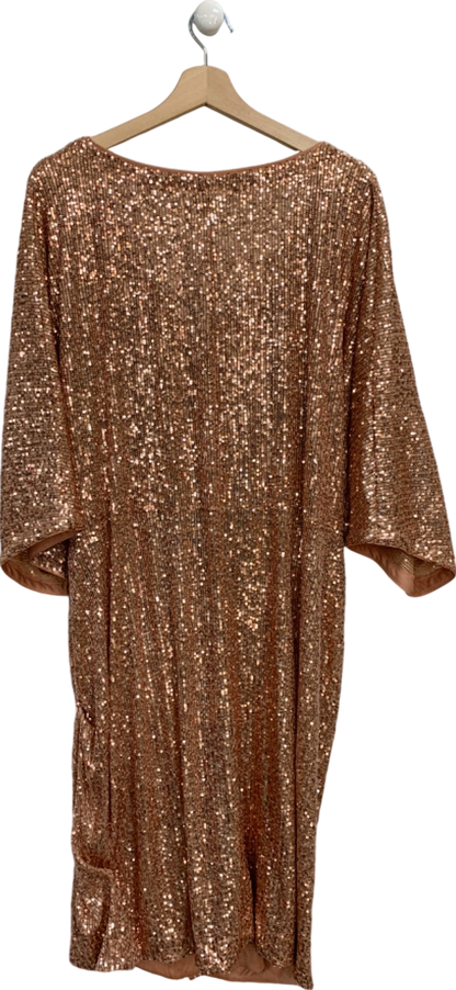 Joanna Hope Rose Gold Sequin Dress UK 26