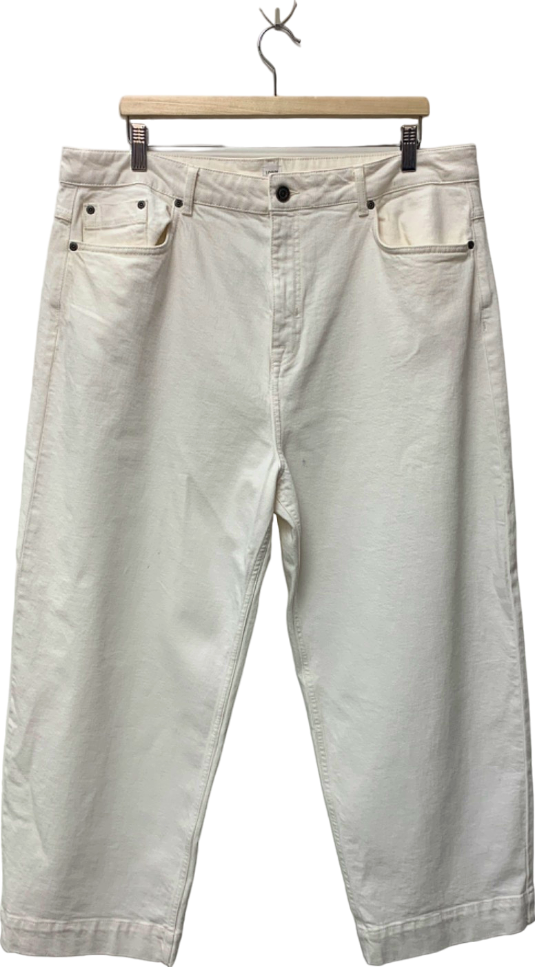 John Lewis White Cropped Trousers UK 18