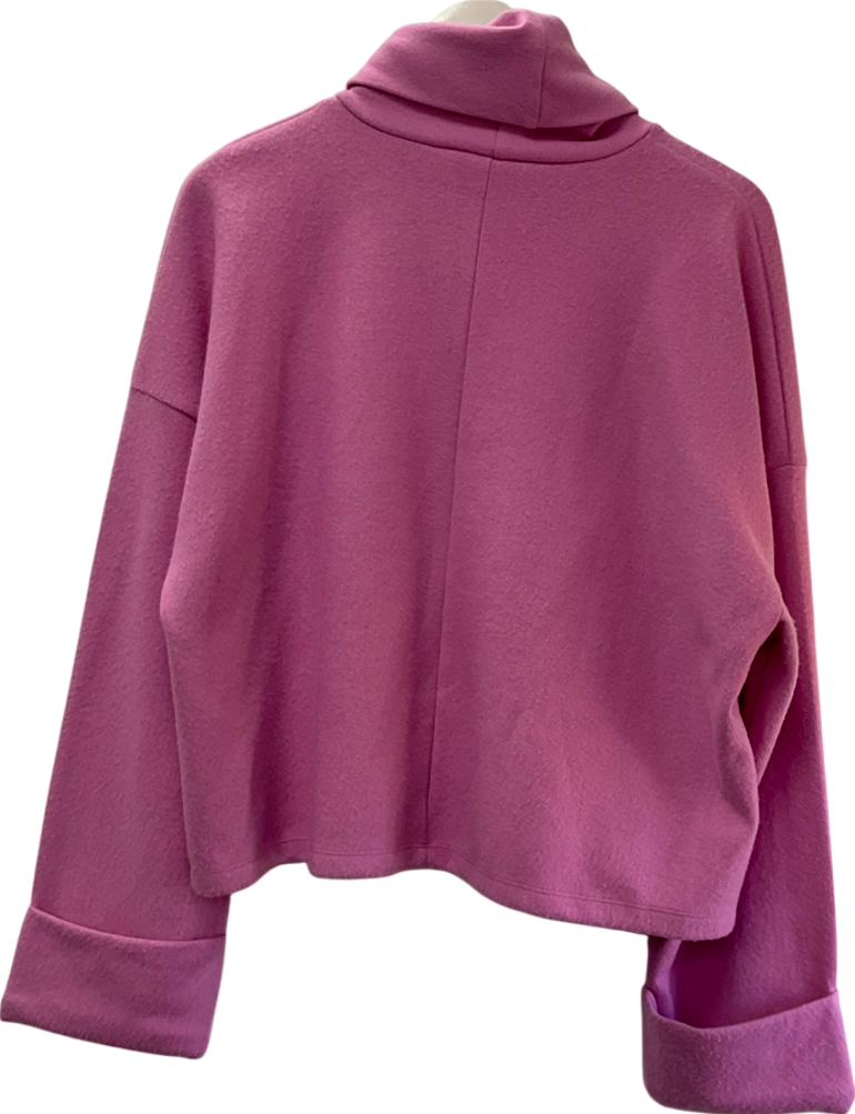 ASOS Pink Super Soft Roll Neck With Cuff Detail Jumper UK M