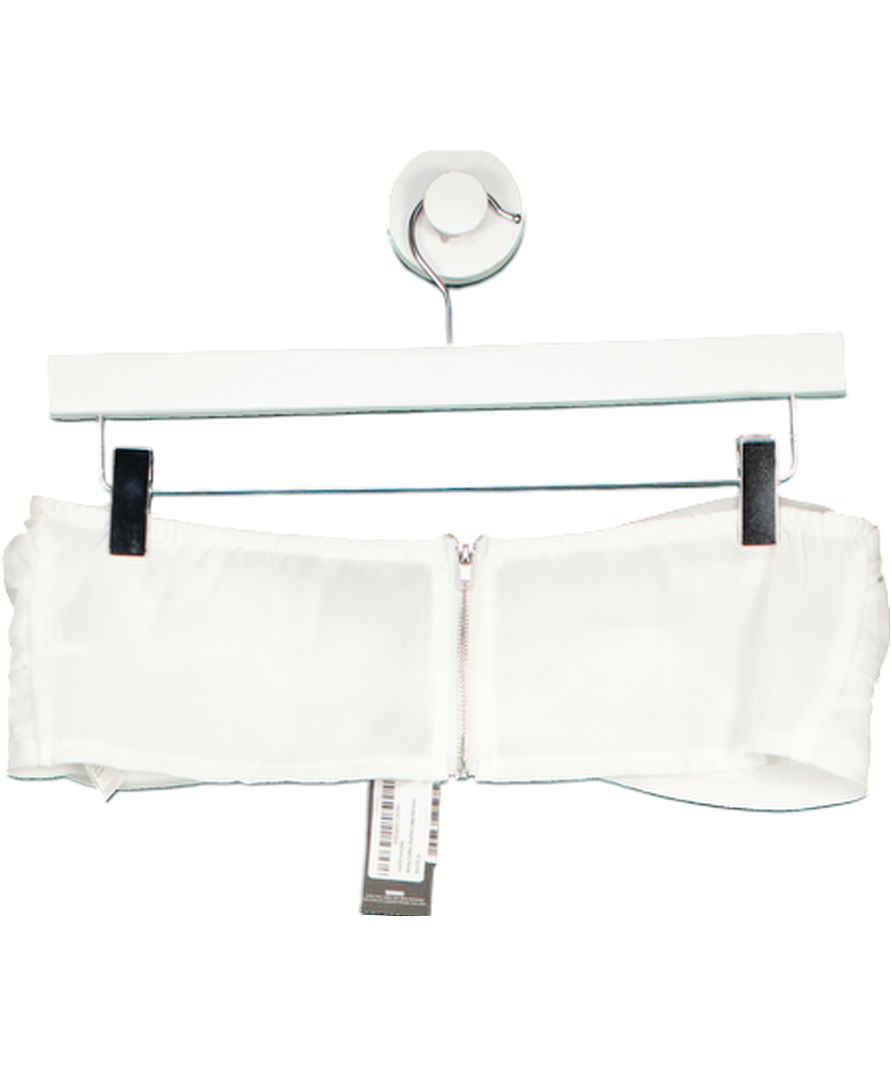 PrettyLittleThing White Chiffon Starfish Detail Bandeau UK 10