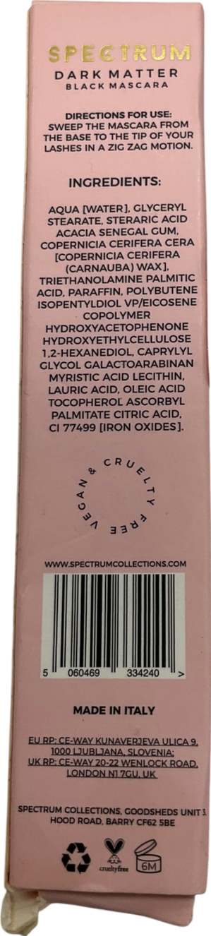 Spectrum Dark Matter Mascara Black 10ml