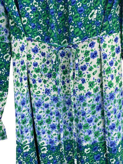 Baum Und Pferdgarten Green Blue Floral Midi Dress UK 12