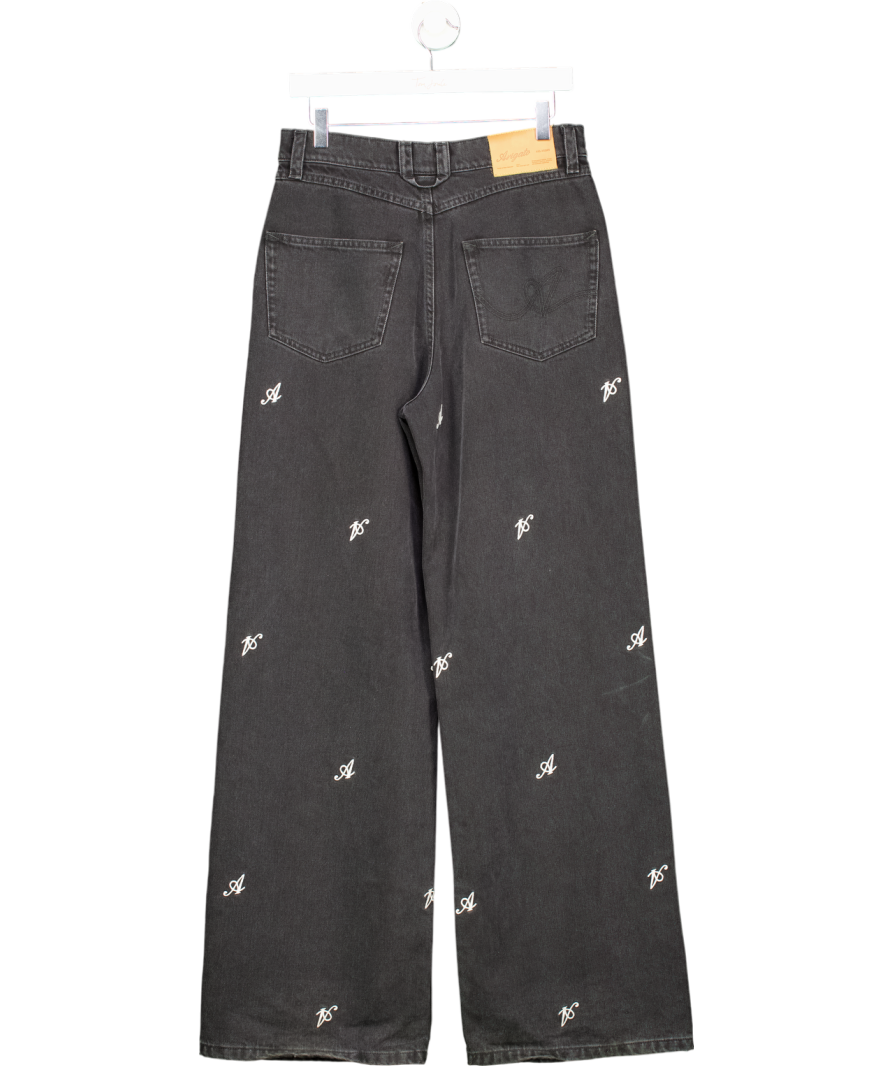 AXEL ARIGATO Grey Play Straight embroidered logo Jeans W32