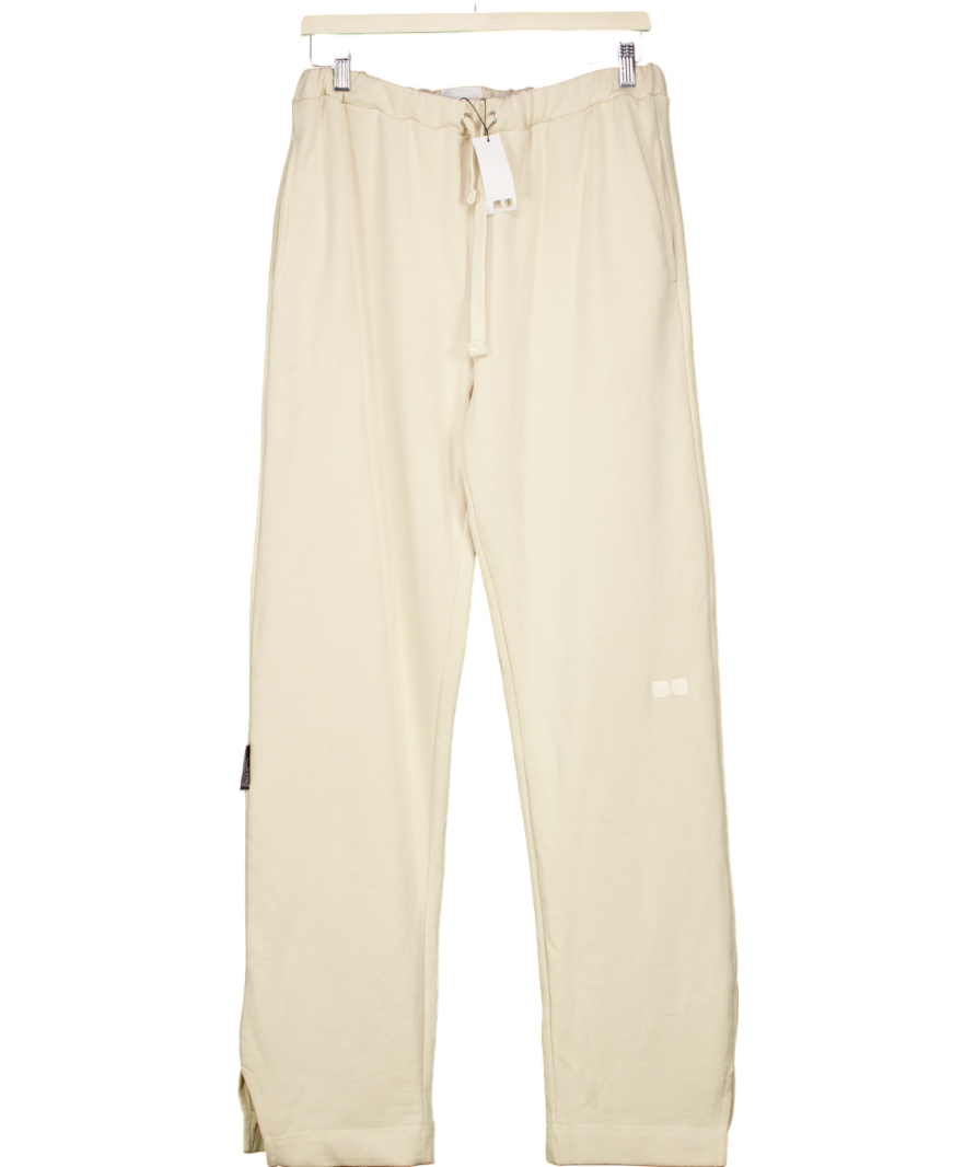 boohoo Beige Relaxed Fit Split Hem Heavy Jogger UK S