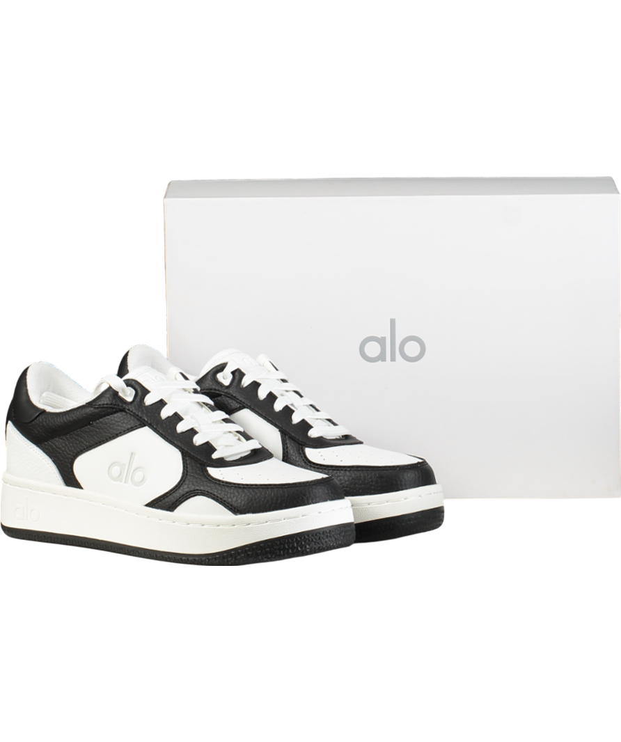 alo yoga Black / White Recovery Mode Vegan Leather Trainers UK 5 EU 38 👠
