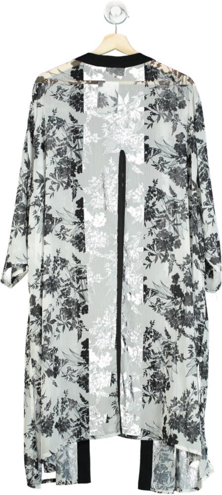 LIVE Black and White Floral Kimono UK 28