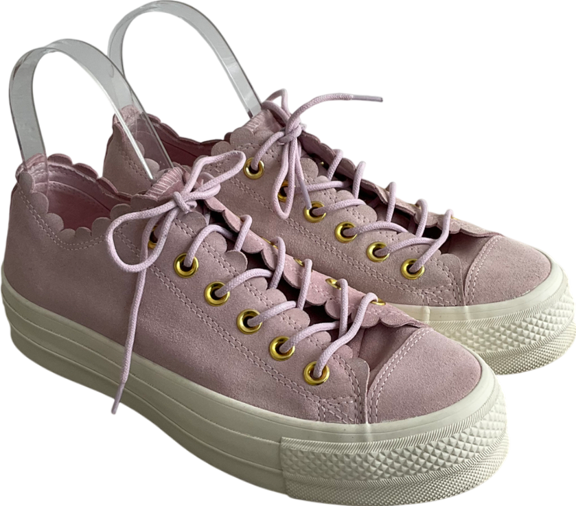 Converse Pink Scalloped Chuck Taylor Trainers UK 6 EU 39 👠