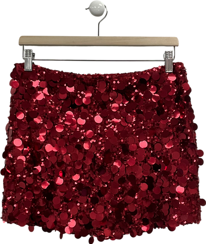 White Fox Red Stepping Out In Style Sequin Mini Skirt UK L