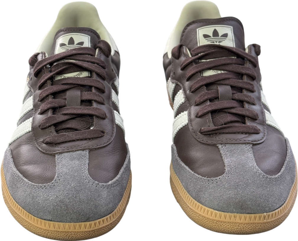 adidas Originals Samba Trainers - Brown / Putty Grey / Gold Metallic UK 7 EU 40 👠