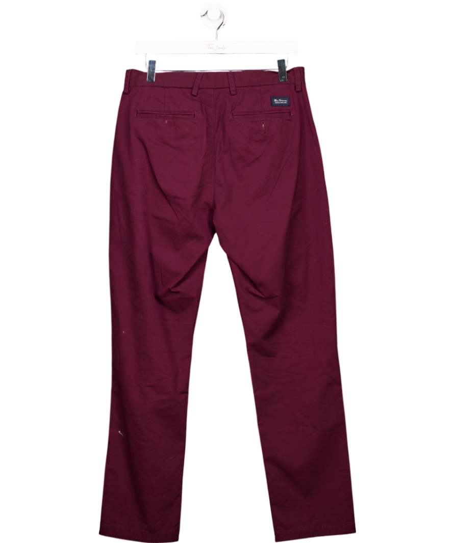 Ben Sherman Burgundy Red Signature Slim Stretch Chino W30