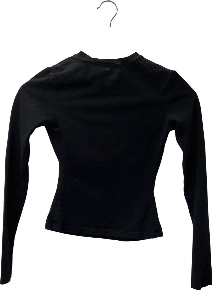 Adanola Black Long Sleeve Top UK S
