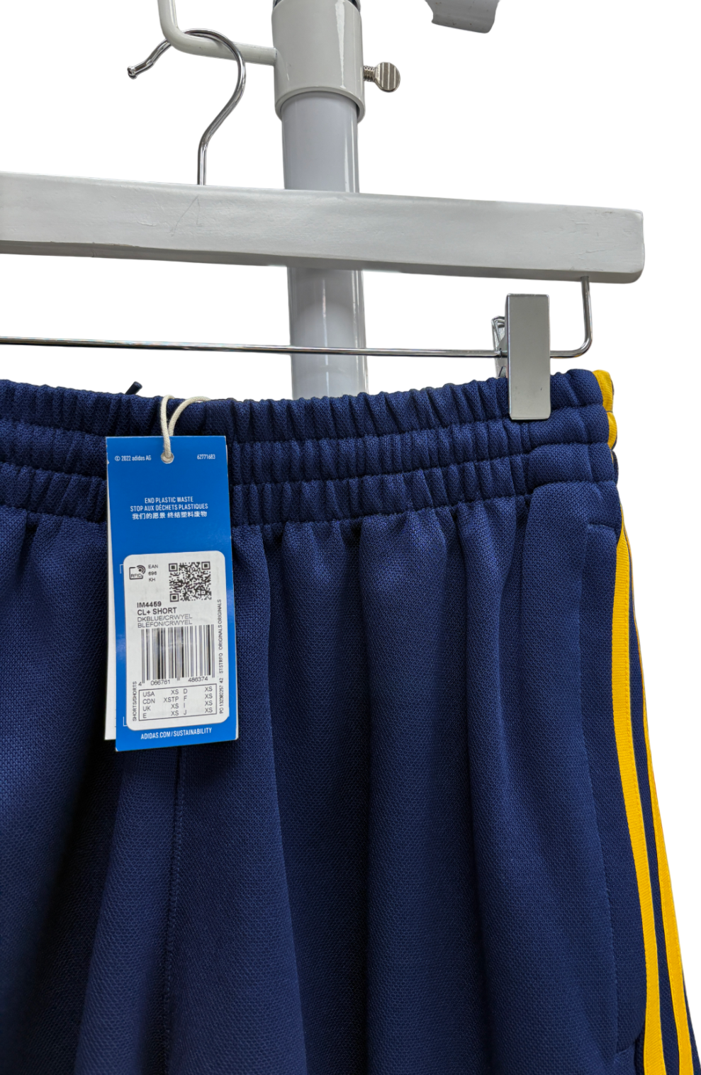 adidas Blue Classics Short Sleeve Shirt And Shorts Set UK XS