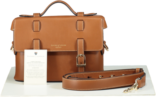 Aspinal of London Brown Leather Satchel