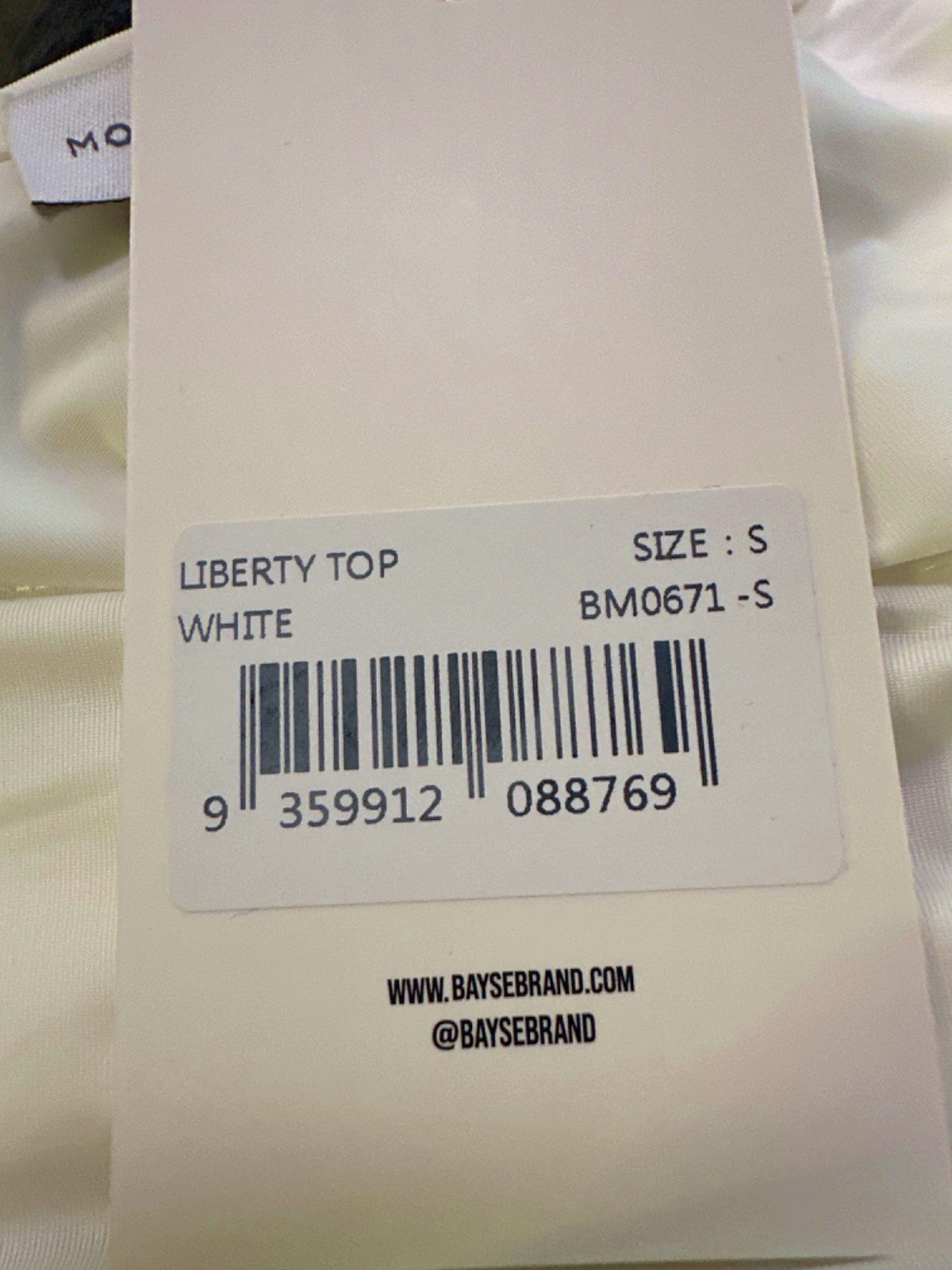 BAYSE White Liberty Top UK S