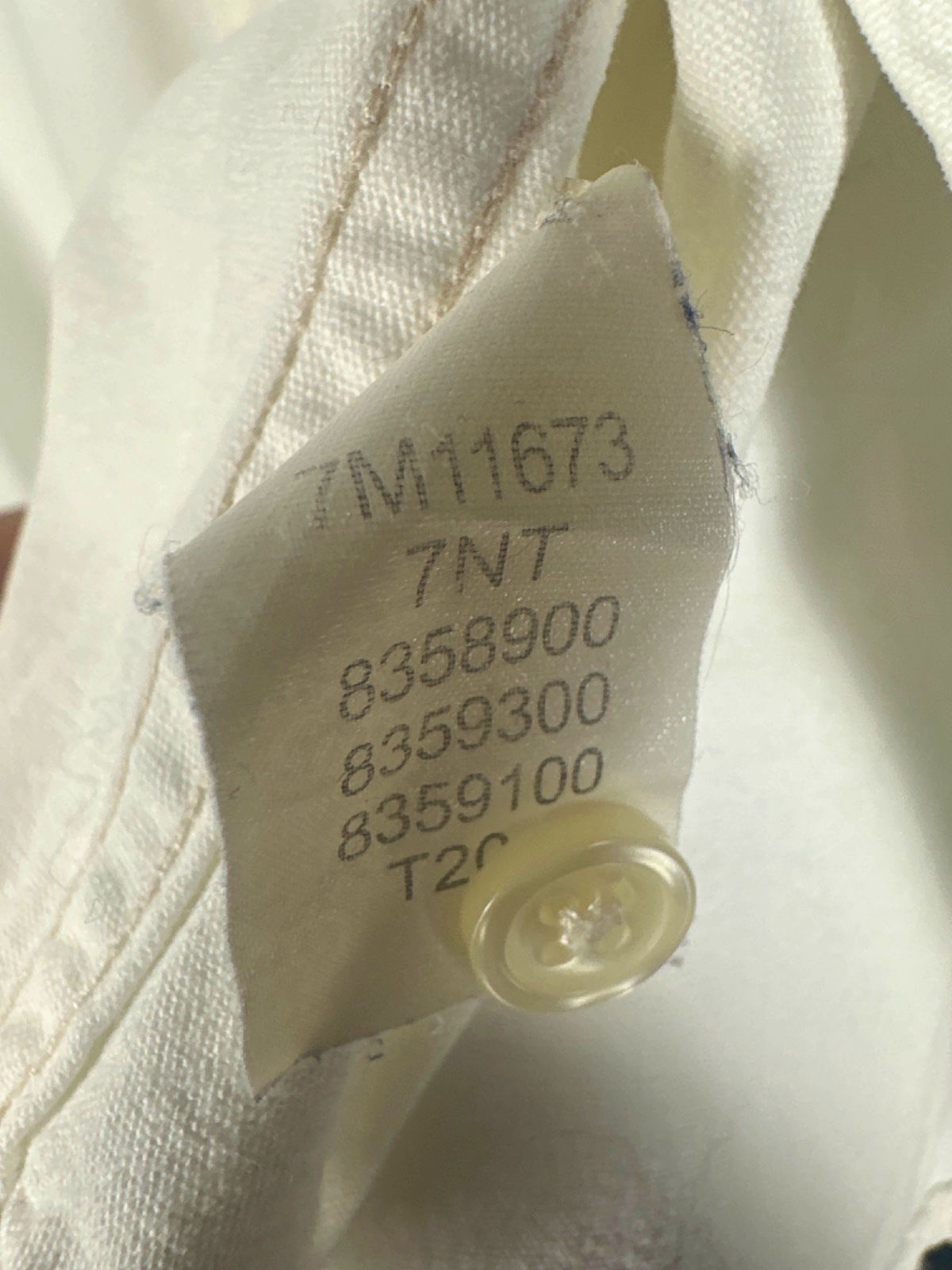 Lucky Brand White Long Sleeve Button-Down Shirt UK M