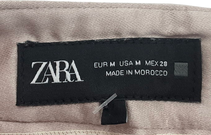 ZARA Cream Satin Trousers UK M