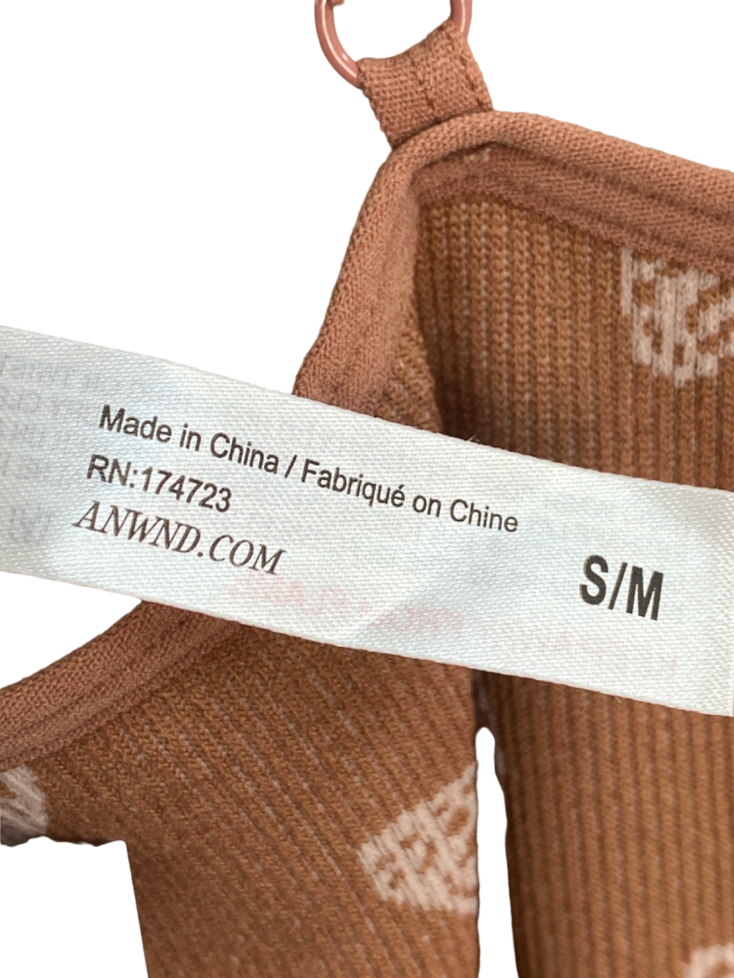 Anwnd Brown Butterfly Print Jumpsuit S/M