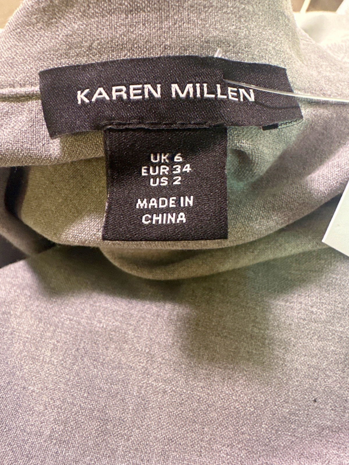 Karen Millen Grey Belted Pleated Zip Front Dress UK 6