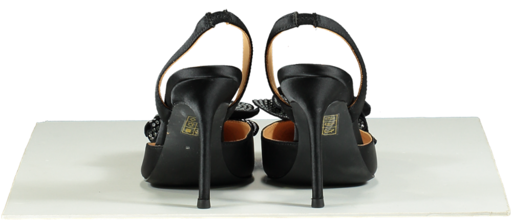 Karen Millen Black Diamante floral stiletto Heels EU 37 UK 4