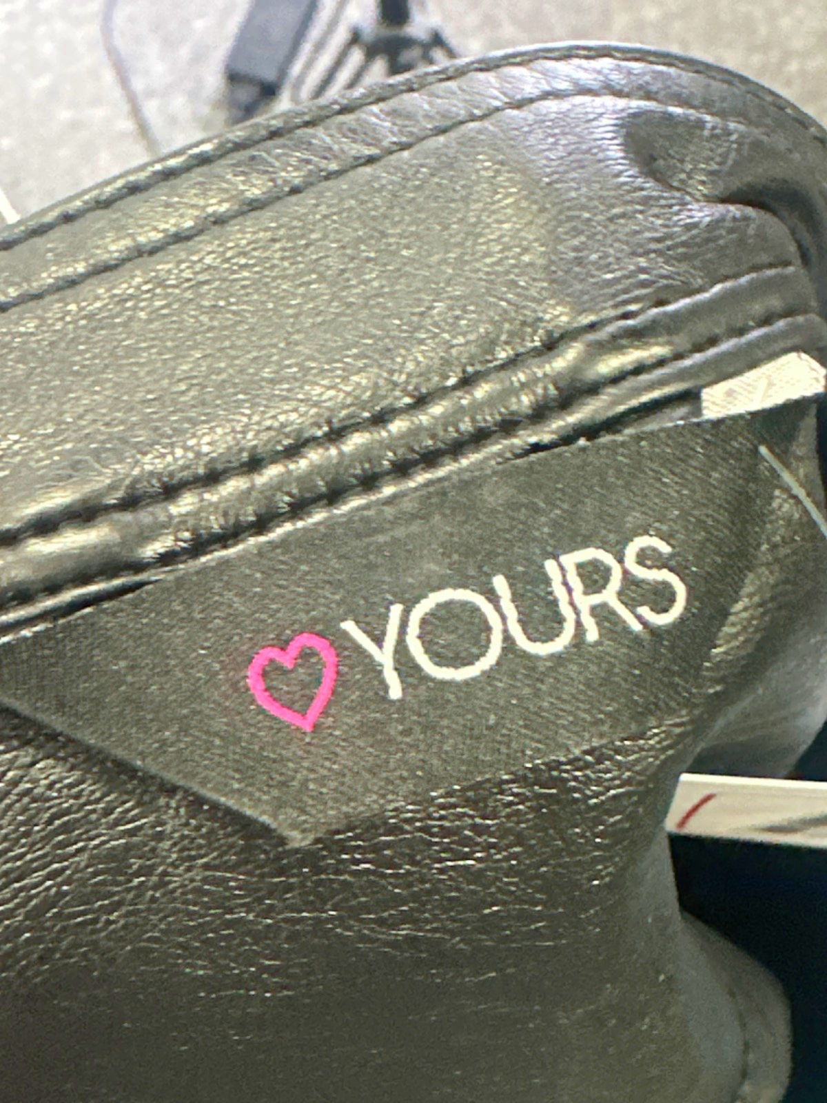 Yours Black Faux Leather Jacket UK 30-32