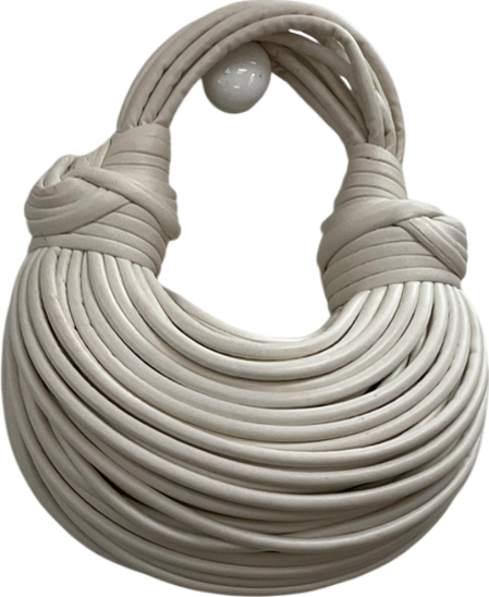 White Knot Detail Strappy Grab Bag One Size