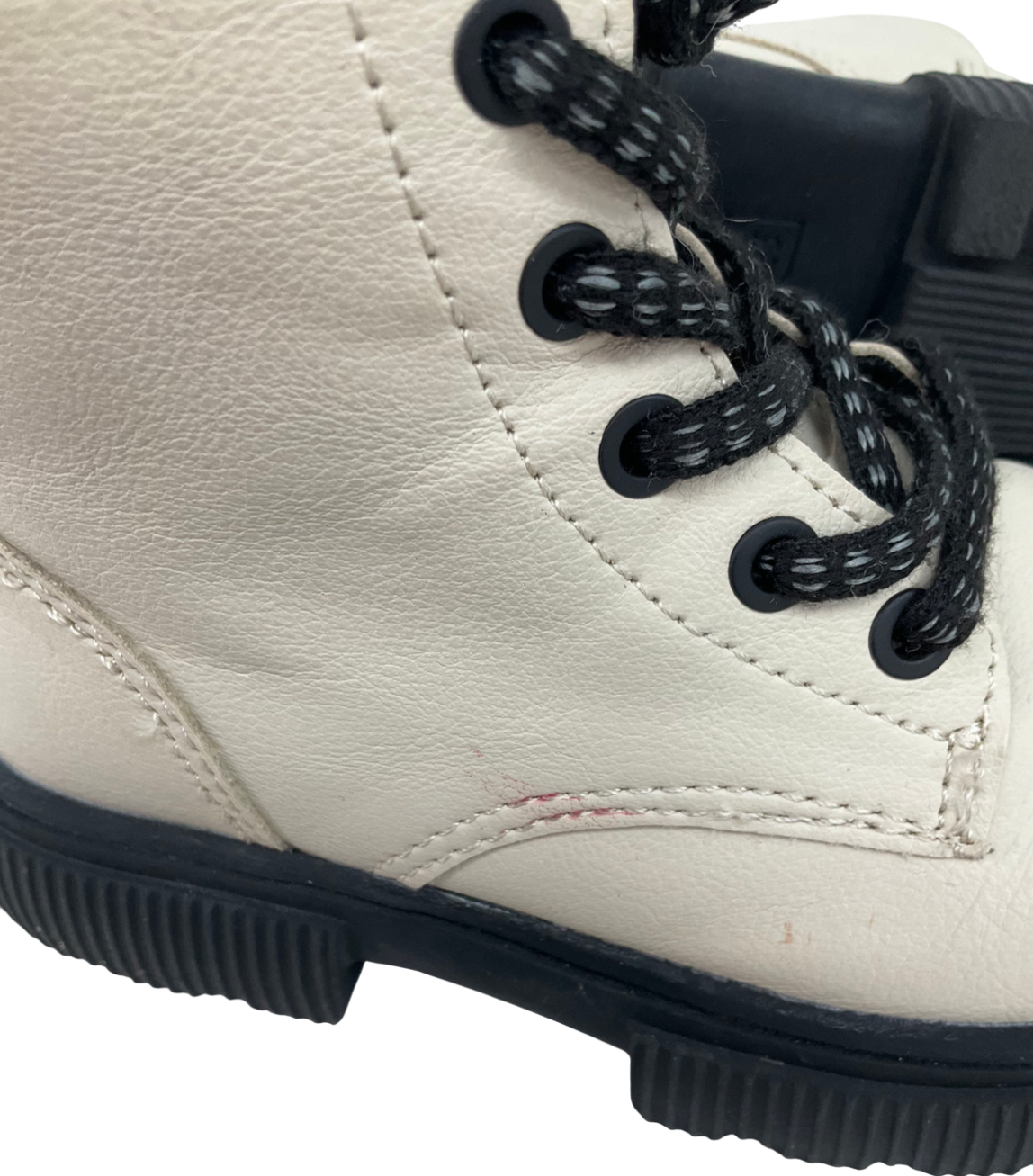 ZARA Cream Chunky Lace Up Ankle Boots UK 6 EU 23 👼