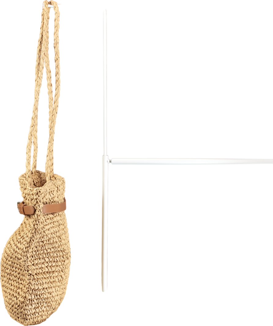 lefties Brown Natural-effect Shopper Bag With Belt Detail One Size