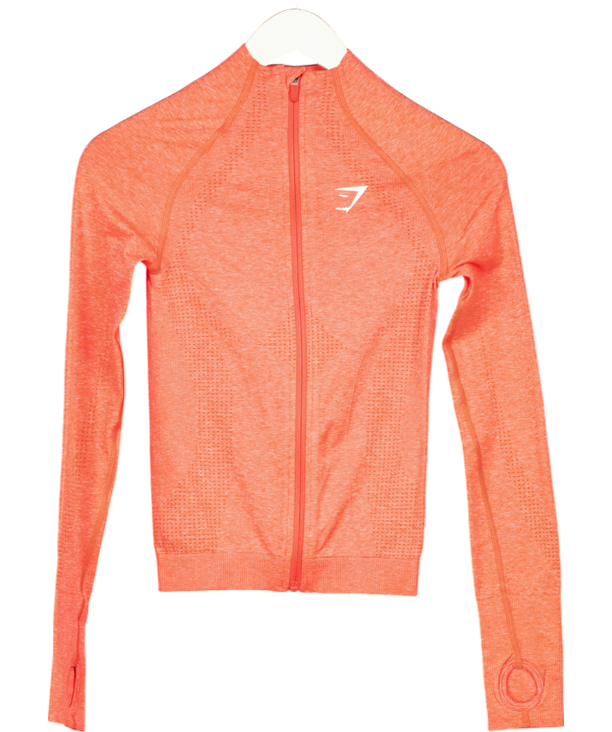 gymshark Orange Vital Track Top UK S