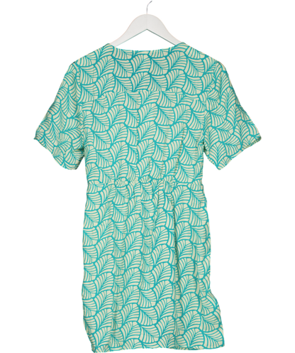 MANGO Green Short Printed Wrap Dress UK 8