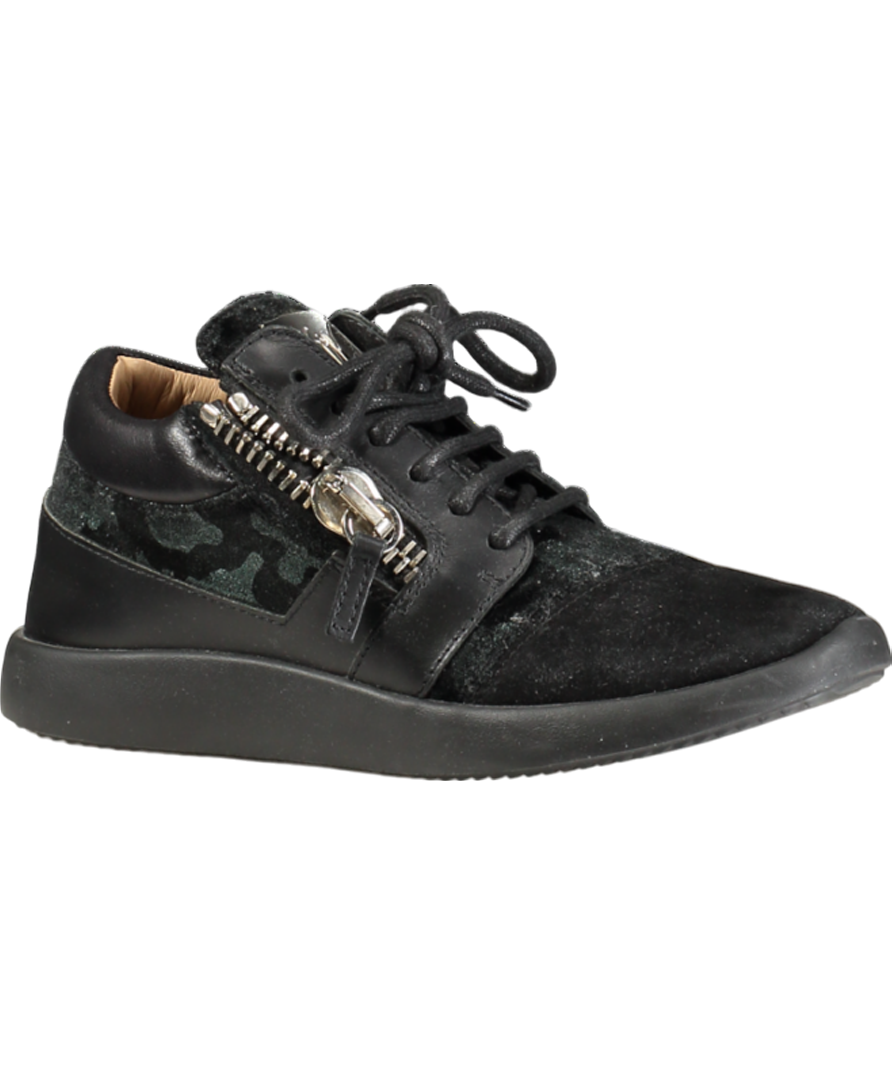 Guiseppe Zanotti Black Unisex High Top Trainer EU 36.5 UK 3.5