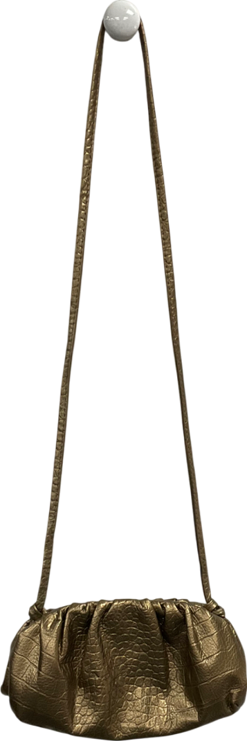 Metallic Croc Print Cross Body/clutch Bag