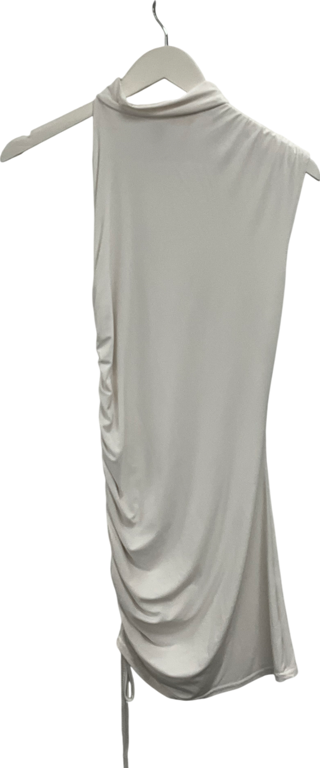 Ego Asymmetric White Mini Dress UK 12