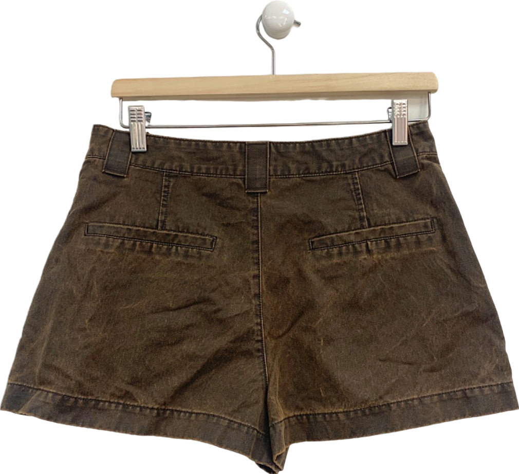 Zara Brown Cotton Shorts UK M