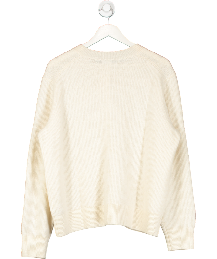 Uniqlo Cream Wool Crew Neck Cardigan UK XXL