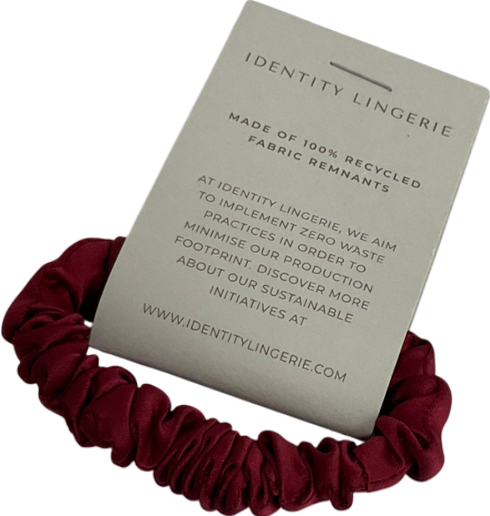 Identity Lingerie  Upcycled Mini Scrunchie In Burgundy One Size
