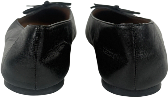 Flattered Bodil Leather Black Ballet shoes UK 7 EU 40