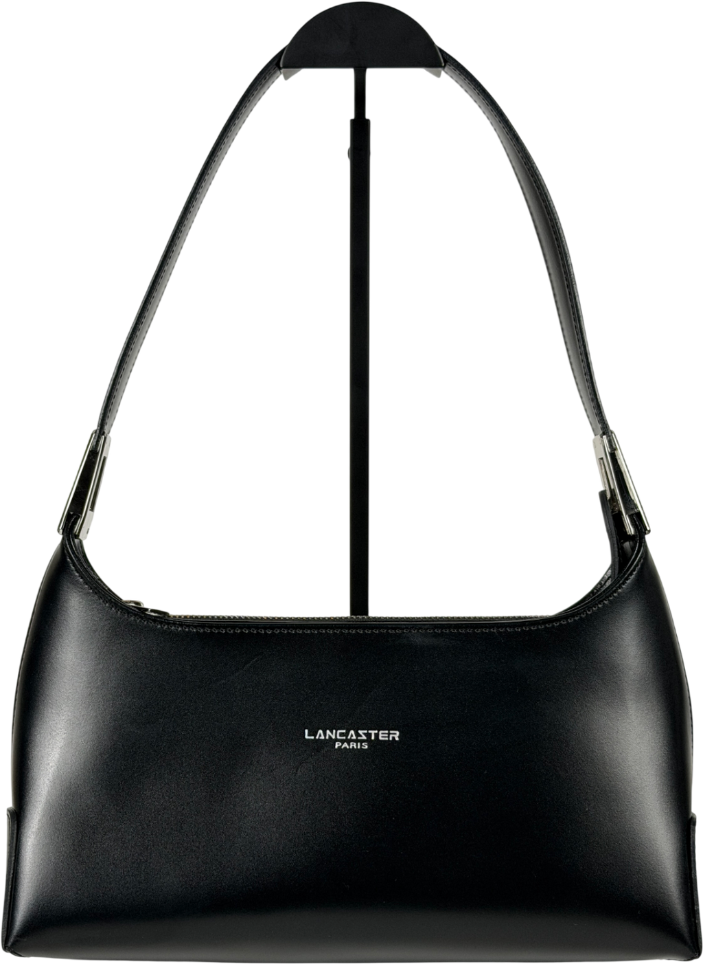 Lancaster Black Leather Rectangle Bag One Size