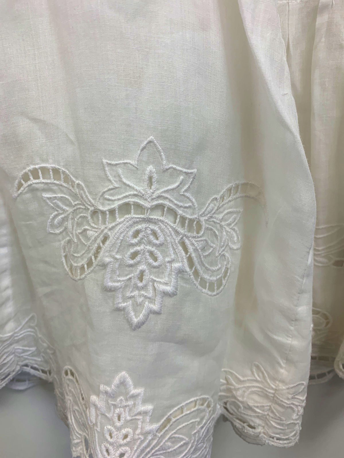 Reiss White Embroidered Summer Dress UK 4